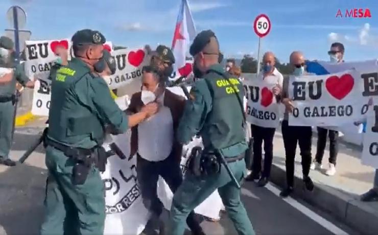 Protesta da Mesa na Toxa. A MESA / Europa Press