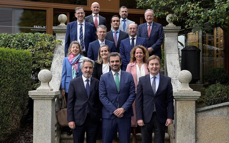 O vicepresidente segundo, Diego Calvo, explica aos membros do corpo consular de Galicia as prioridades da acción exterior do Goberno galego nos próximos anos / Europa Press