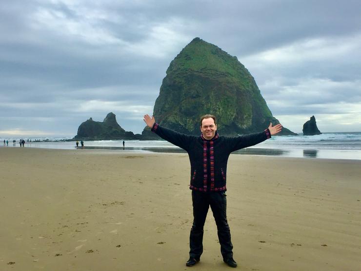 Onda a Haystack Rock de Cannon Beach