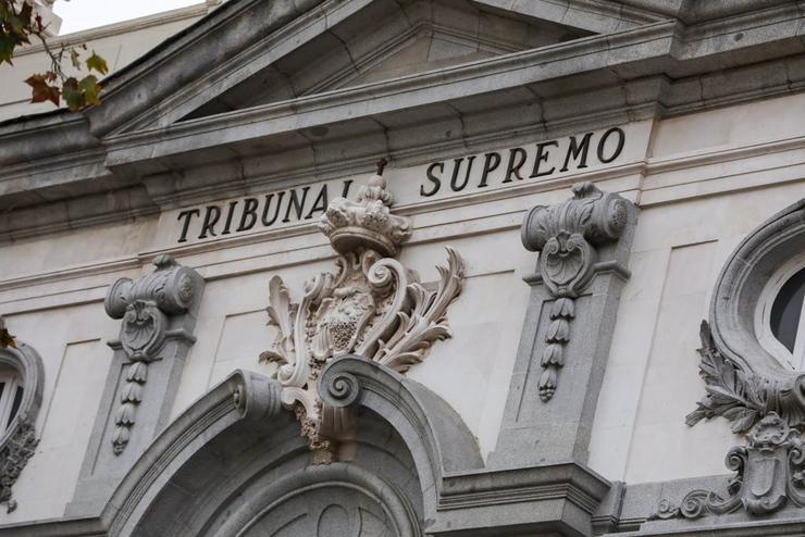 Detalle da fachada do Tribunal Supremo. EUROPA PRESS - Arquivo