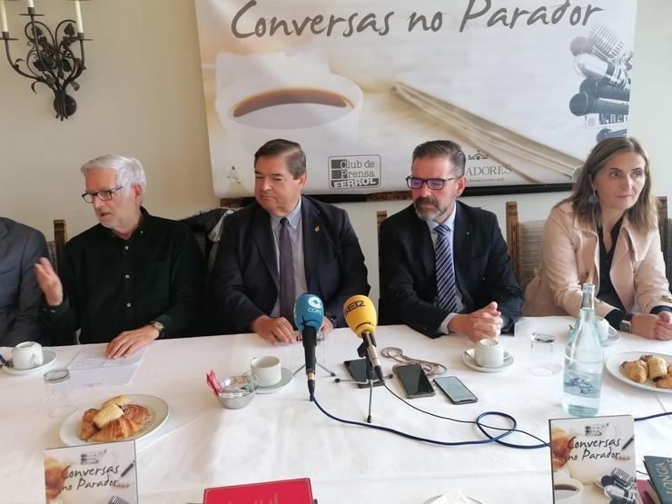 O reitor da UDC, Xullo Abalde, e o alcalde de Ferrol, Anxo Mato, no ciclo 