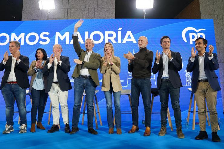 Presentación dos candidatos do PPdeG ás alcaldías das sete cidades galegas nas próximas eleccións municipais. ALVARO BALLESTEROS