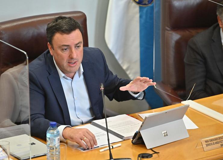 O presidente da Deputación da Coruña, Valentín González Formoso, no pleno provincial. TORRECILLA