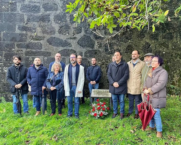 O secretario xeral do PSdeG, Valentín González Formoso, participa en Ferrol nun acto homenaxe ás vítimas do franquismo.. PSDEG / Europa Press