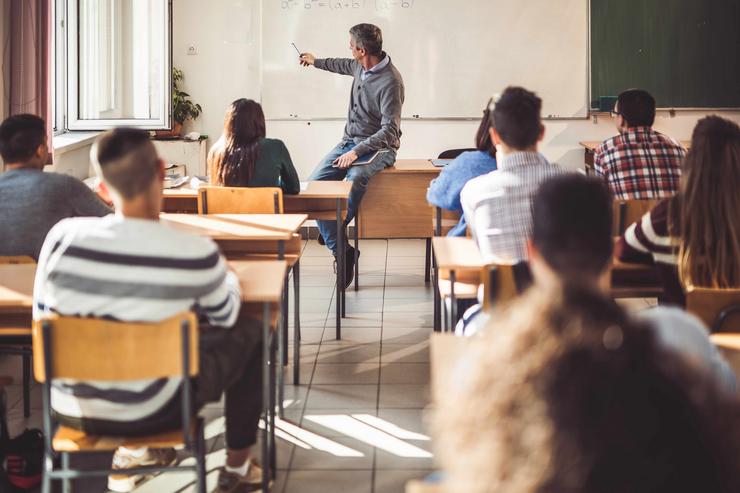 Clase de secundaria. Foto de arquivo.. GAES 