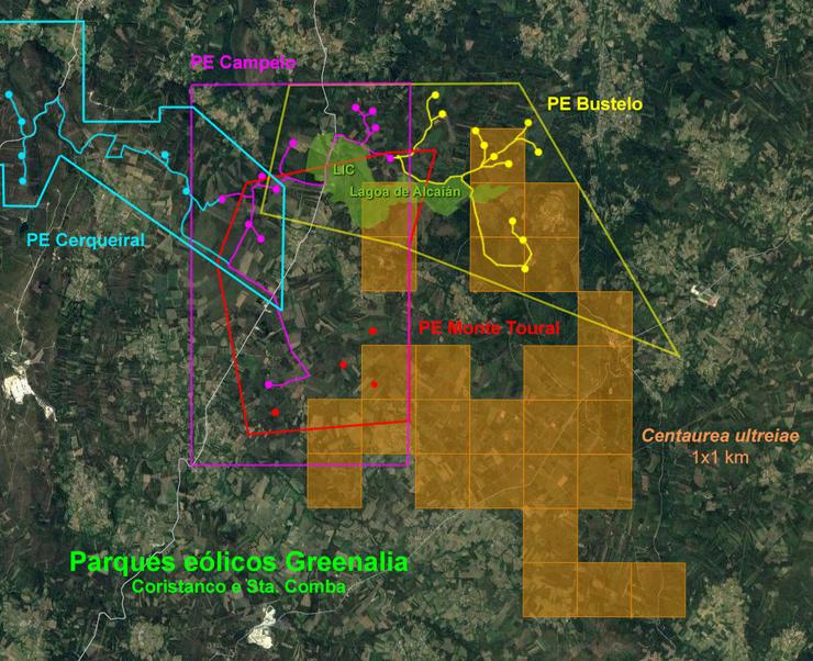 Parque Eólico Campelo en Coristanco e Santa Comba 