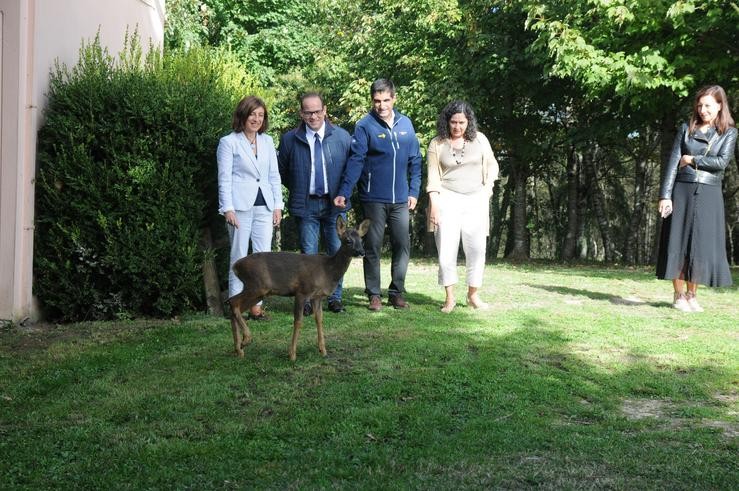A conselleira de Medio Ambiente, Anxos Vázquez, visita o centro de recuperación de fauna salvaxe de Maceda.. XUNTA / Europa Press