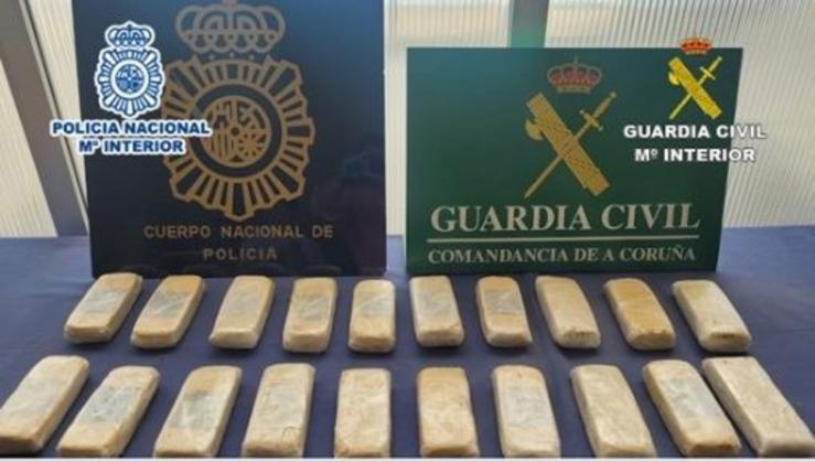 Droga incautada a unha  organización criminal internacional dedicada ao tráfico de heroína en vehículos caleteados entre Galicia e Madrid.. MINISTERIO DO INTERIOR / Europa Press