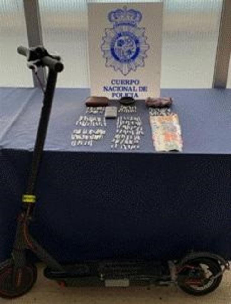 Obxectos incautados durante os operativos / Policía Nacional