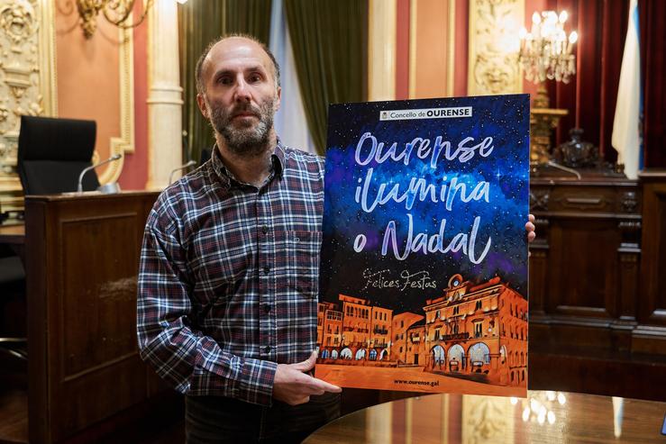 O alcalde de Ourense, Gonzalo Pérez Jácome, na presentación da programación do Nadal. CONCELLO DE OURENSE 