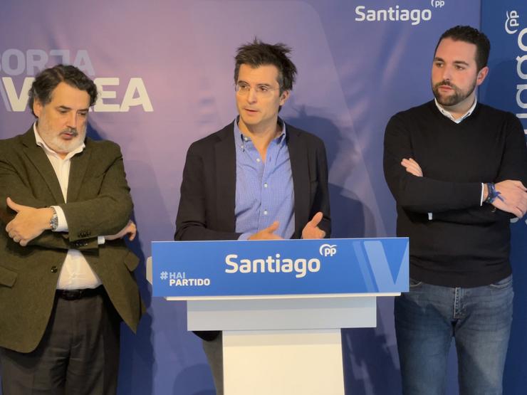 Verea, en rolda de prensa.. PP DE SANTIAGO 