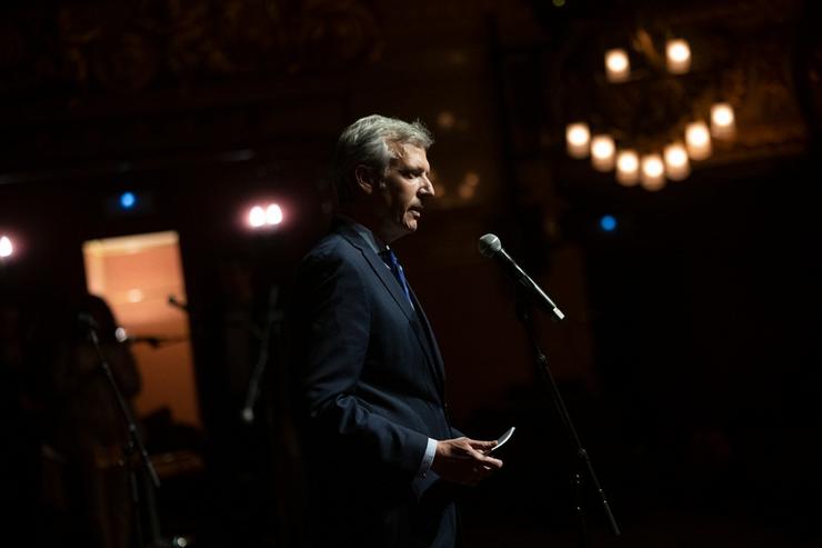 Alfonso Rueda, durante o seu discurso. LORENA SOPÊNA - EUROPA PRESS / Europa Press