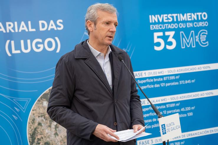 O presidente da Xunta, Alfonso Rueda, este luns en Lugo. XUNTA DE GALICIA 