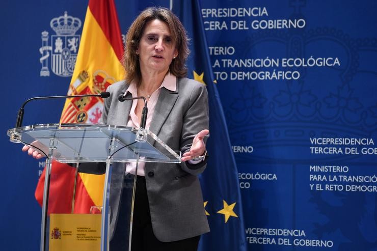 A vicepresidenta do Goberno e ministra para a Transición Ecolóxica e o Reto Demográfico, Teresa Ribera 