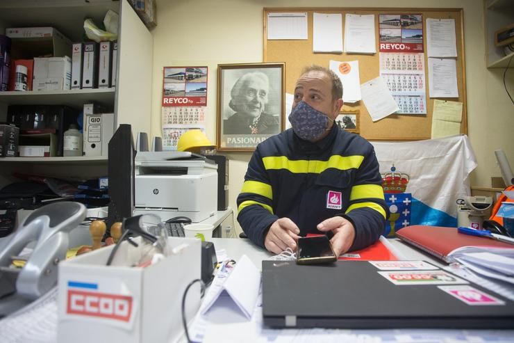 Arquivo - O presidente do comité de Alcoa, José Antonio Zan, no seu despacho o mesmo día en que realizou unha rolda de prensa ante os medios en San Cibrao, en Cervo, Lugo, Galicia, (España), a 9 de novembro de 2020. Na intervención ofreceron. Carlos Castro - Europa Press - Arquivo / Europa Press
