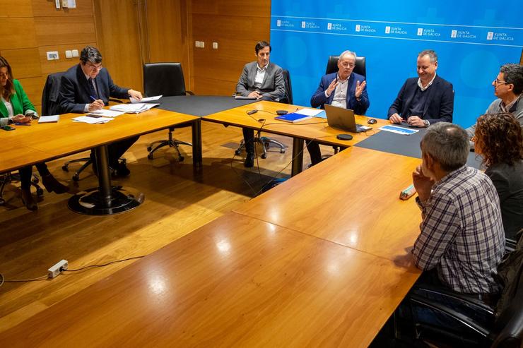 O director xeral de Gandaría, Agricultura e Industrias Agroalimentarias, José Balseiros, na reunión do grupo de coordinación do Observatorio dá Cadea Alimentaria.. XUNTA DE GALIXIA 