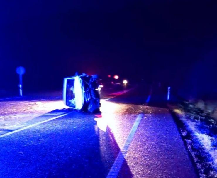 Falece unha muller en Quiroga (Lugo) tras sufrir unha saída de vía e envorcar a furgoneta na que circulaba pola N-120.. GARDA CIVIL / Europa Press