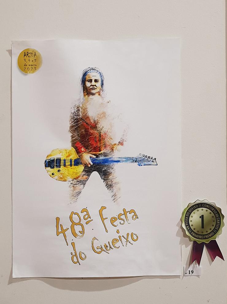 Cartel gañador 48ª Festa do Queixo. Autor: Ramón Rivas.