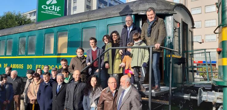 Inauguración da restauración da locomotora Verderón 