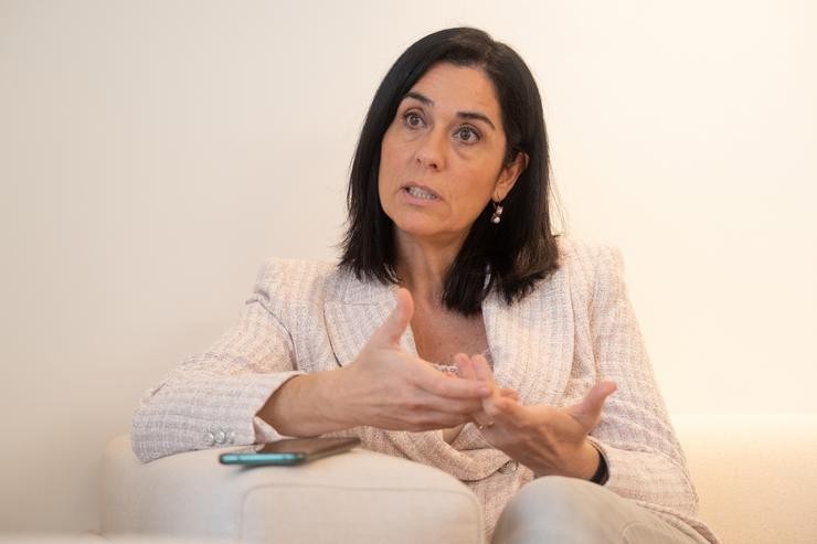 A secretaria xeral do PP galego, Paula Prado, durante unha entrevista para Europa Press / César Argina - Europa Press
