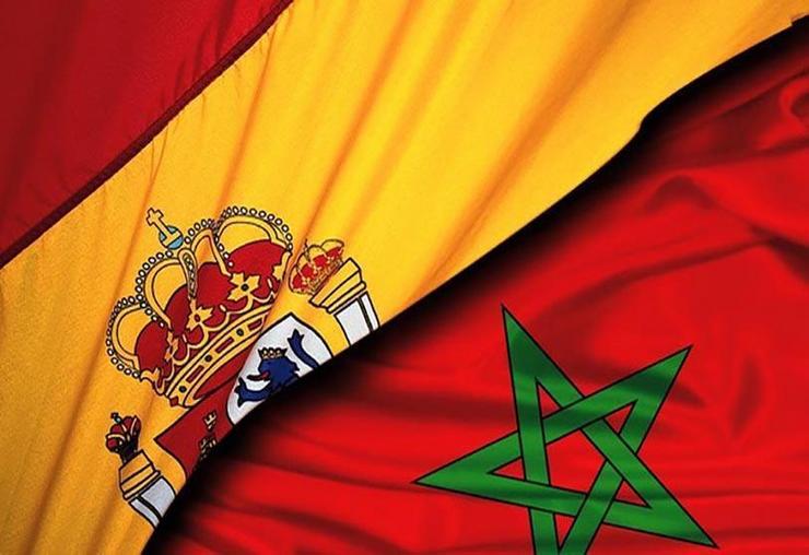 Bandeiras de Marrocos e España / EP