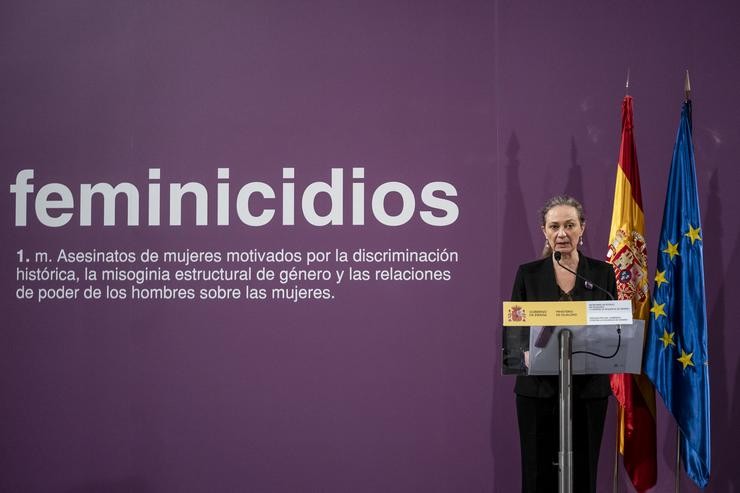 A delegada do Goberno Contra a Violencia de Xénero, Vitoria Rosell, ofrece unha rolda de prensa no Ministerio de Igualdade, a 13 de xaneiro de 2021, en Madrid. A. Pérez Meca - Europa Press / Europa Press