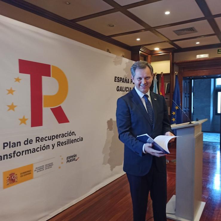 O delegado do Goberno en Galicia, José Miñones, nun acto en Santiago de Compostela / Europa Press