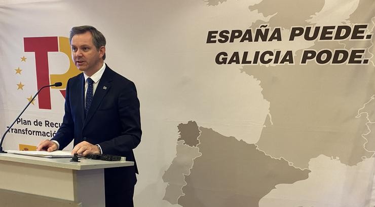 O delegado do Goberno en Galicia, José Miñones, comparece ante os medios en Santaigo de Compostela. DELEGACIÓN DO GOBERNO / Europa Press