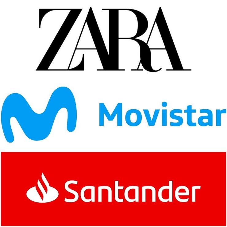 Montaxe de Zara, Movistar e Santander, as marcas máis valiosas españolas 