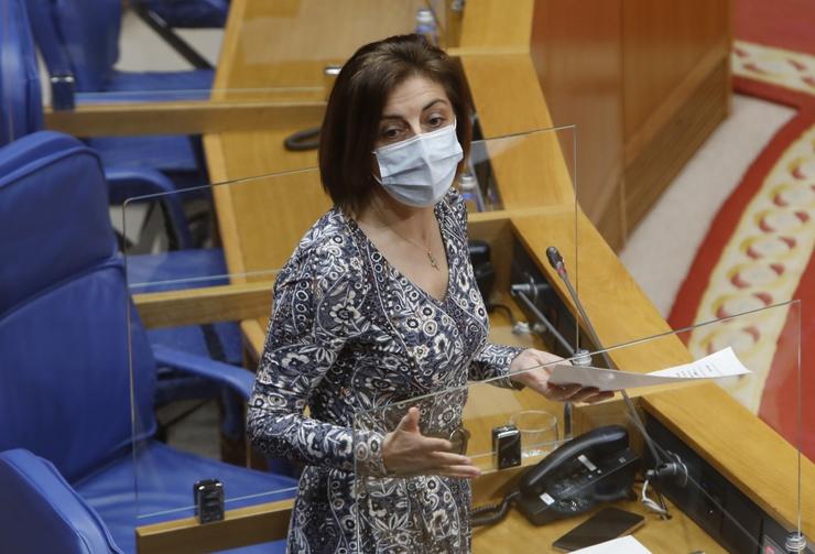 A conselleira de Medio Ambiente, Territorio e Vivenda, Anxos Vázquez, no pleno da Cámara. XUNTA 