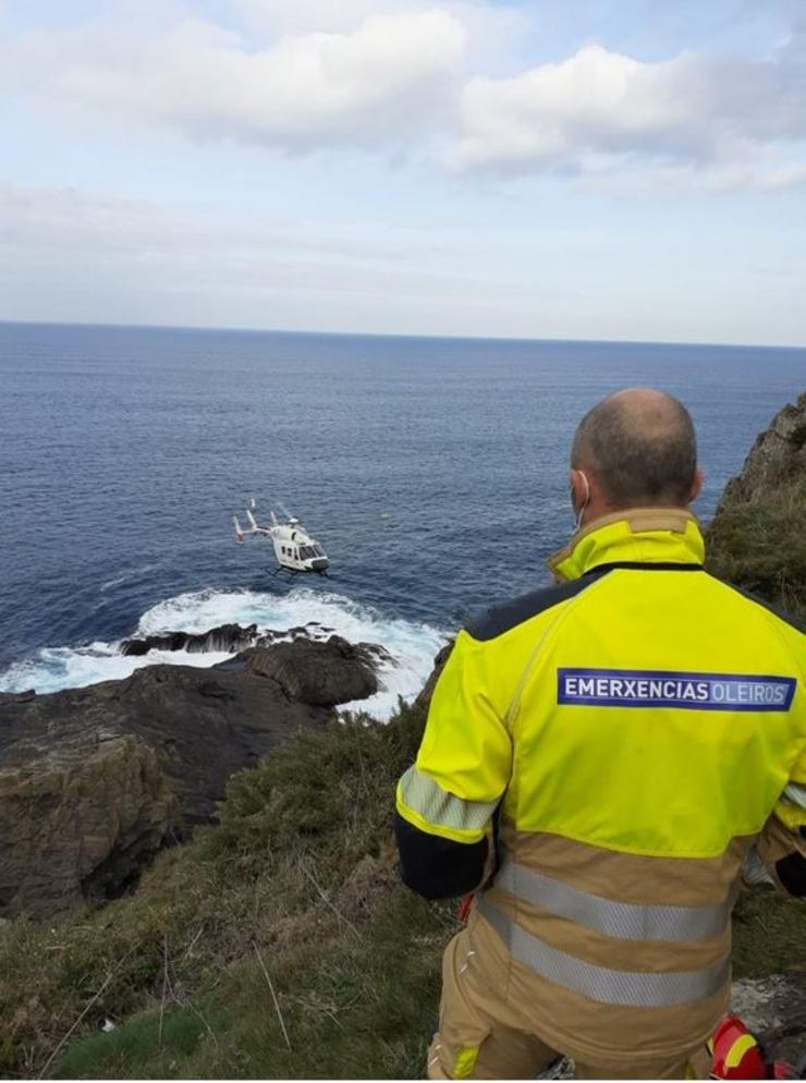 Dispositivo de procura dunha persoa desaparecida nos arredores do Faro de Mera (Oleiros) 