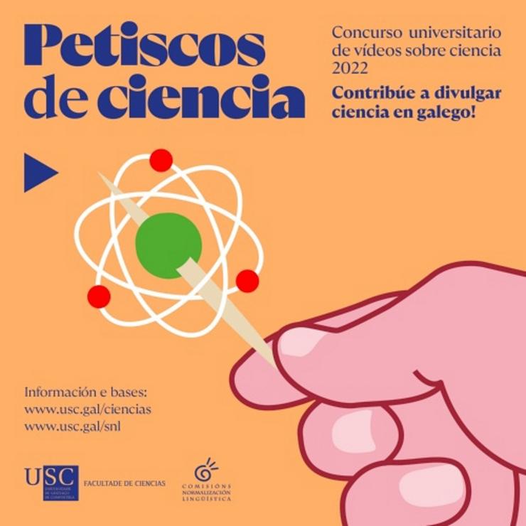 Cartel do concurso 'Petiscos de ciencia'. USC 