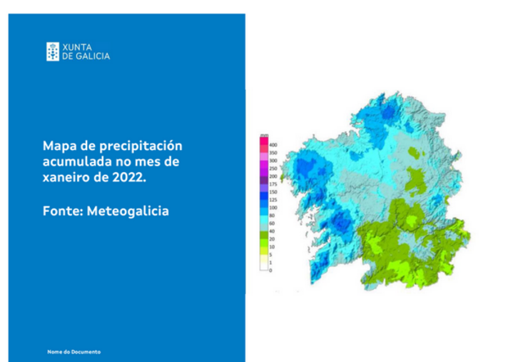 Avaliación de precipitacións en xaneiro de 2022