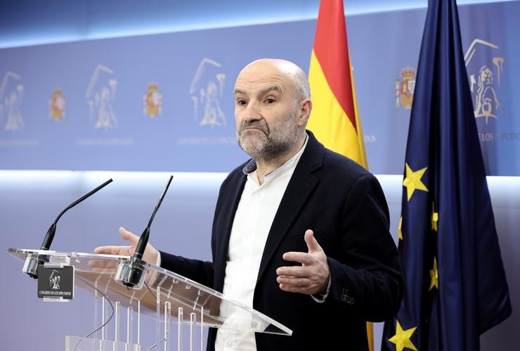 Arquivo - O deputado do BNG, Néstor Rego, comparece nunha rolda de prensa mentres se celebra a Xunta de Portavoces no Congreso dos Deputados, a 1 de febreiro de 2022, en Madrid (España).. Eduardo Parra - Europa Press - Arquivo 