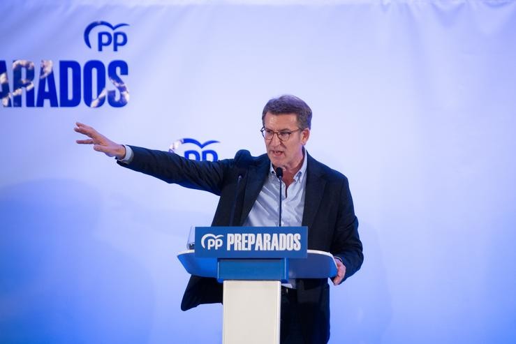 O presidente da Xunta de Galicia e precandidato á presidencia do PP nacional, Alberto Núñez Feijóo. David Zorrakino - Europa Press