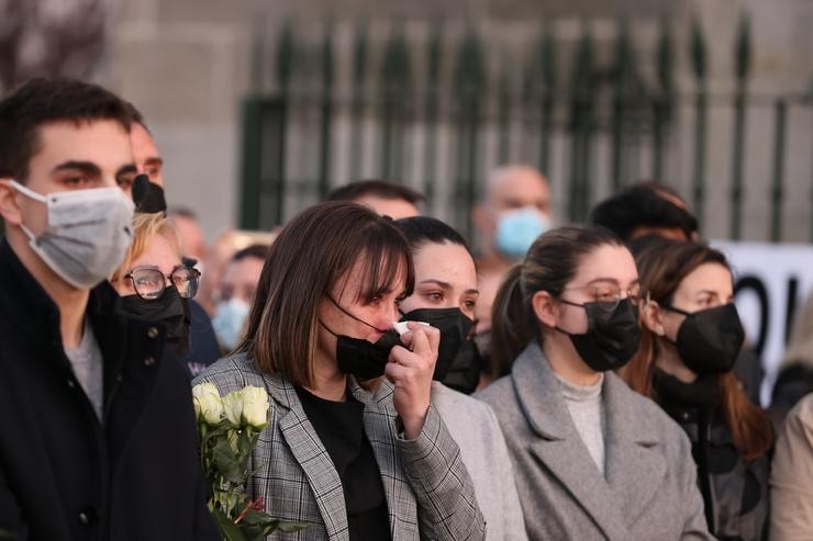 Familiares de falecidos despois do funeral en memoria das vítimas falecidas no afundimento do pesqueiro galego Villa de Pitanxo?.. Beatriz Ciscar - Europa Press