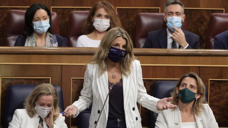 Nadia Calviño, Yolanda Díaz e Teresa Ribera 