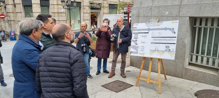 Pérez Jácome no inicio das obras.. CONCELLO DE OURENSE 