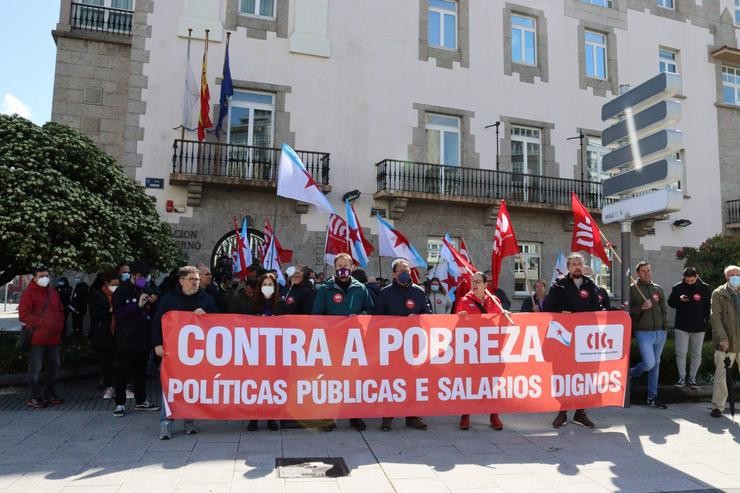 Mobilización da CIG ante a Delegación do Goberno en Galicia. CIG / Europa Press