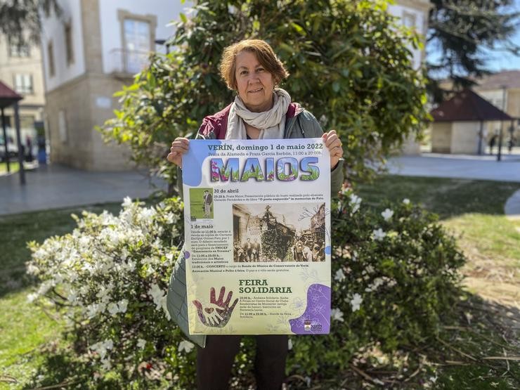 Emila Somoza na presentación dos Maios 2022. Foto: Prensa Concello de Verín.