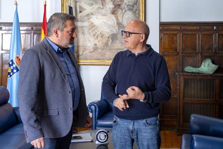O presidente da Deputación de Ourense, Manuel Baltar, e o alcalde de San Amaro, Fernando Redondo. DEPUTACIÓN DE OURENSE / Europa Press