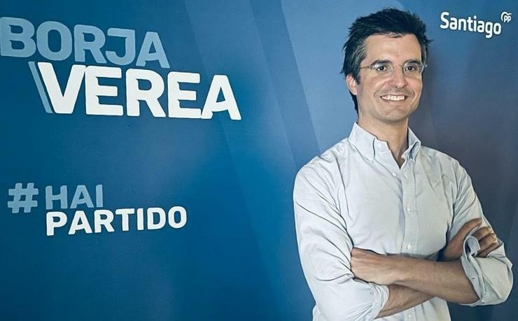 Borja Verea inicia a súa campaña interna para liderar o PP local de Santiago coa lema 'Hai partido'. CANDIDATURA BORJA VEREA 