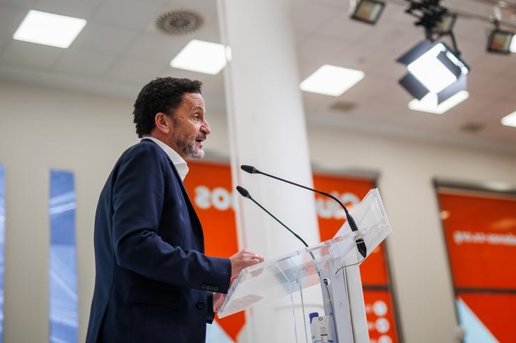Arquivo - O vicesecretario xeral e portavoz de Ciudadanos, Edmundo Bal, ofrece unha rolda de prensa na sede do partido. Alejandro Martínez Vélez - Europa Press