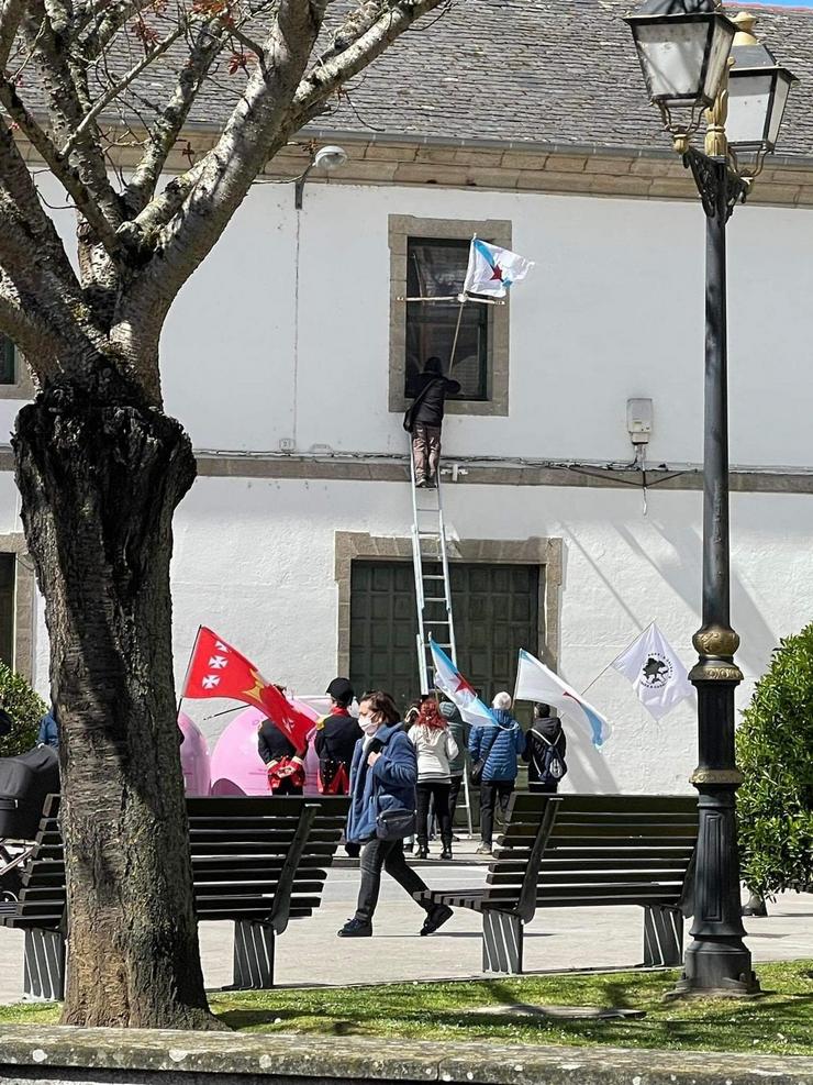 O PP de Lugo denuncia a colocación dunha bandeira independentista e pide á alcaldesa unha investigación. PARTIDO POPULAR DE LUGO / Europa Press