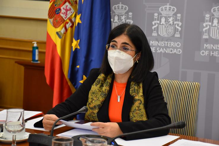 Arquivo - A ministra de Sanidade, Carolina Darias, agarraches ao Consello Interterritorial do Sistema Nacional de Saúde (CISNS) deste mércores, en Madrid (España), a 23 de marzo de 2022.. MINISTERIO DE SANIDADE - Arquivo / Europa Press