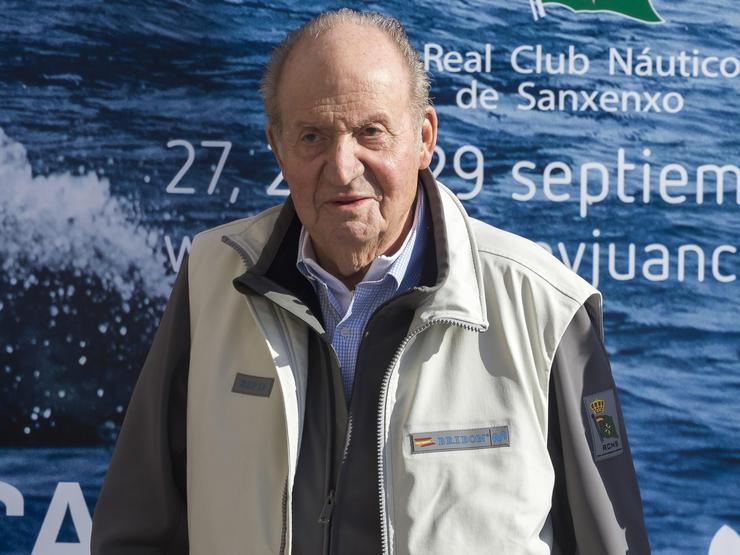 O Rei Juan Carlos, nunha das súas visitas a Sanxenxo 