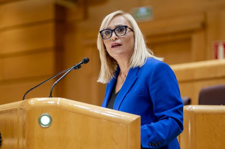 Elena Muñoz Fonteriz, nunha sesión de control ao Goberno no Senado, a 8 de marzo de 2022 