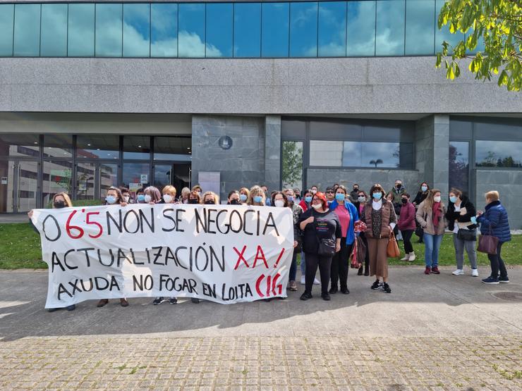 Protesta da CIG para reclamar melloras nas condicións laborais do SAF 