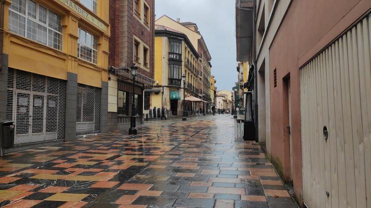 Día de choiva en Avilés (Asturias) 