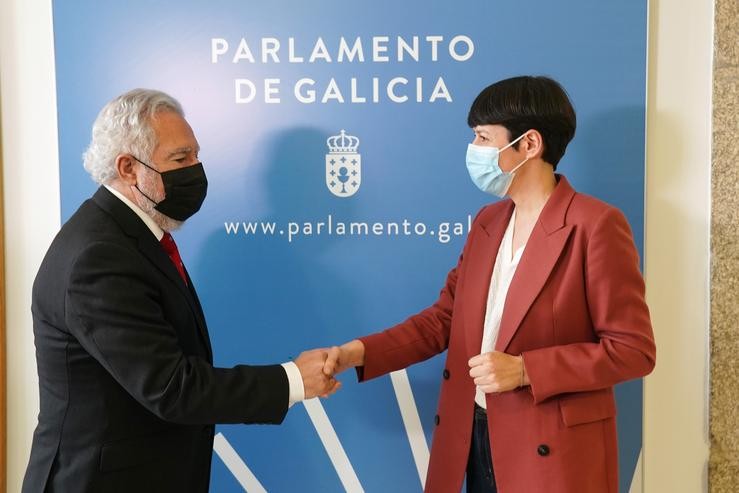 A portavoz do BNG, Ana Pontón, á súa chegada a unha reunión co titular do Parlamento galego, Miguel Santalices, para propor ao novo presidente da Xunta de Galicia, no Parlamento de Galicia, a 2 de maio de 2022, en Santiago de Compostela, A. Álvaro Ballesteros - Europa Press / Europa Press